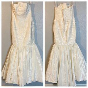 Mari Lee for Madeline Gardner Elegant White Strapless Gown